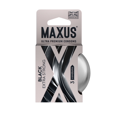 Презервативы MAXUS Extra Strong №3 черные, утолщенные