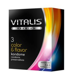 Презервативы VITALIS цветные/ароматизированные, 3шт