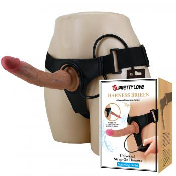 Страпон Kyton с эффектом эякуляции