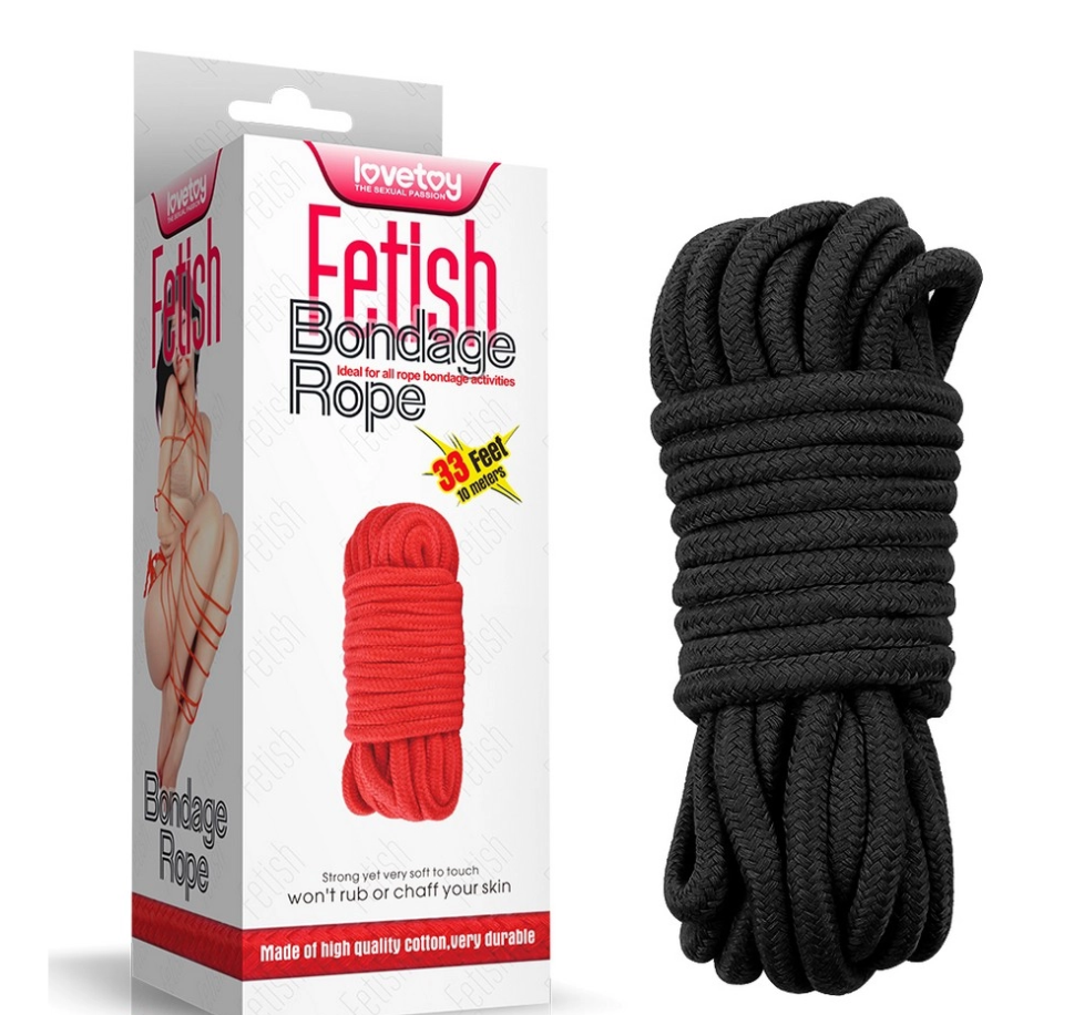 Веревка Fetish Bondage Rope 10м, черная