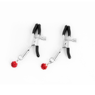 Зажимы для груди с красными шариками