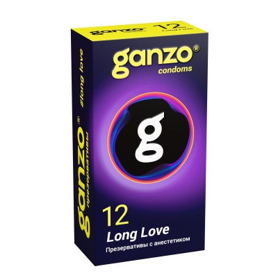 Презервативы "GANZO" LONG LOVE №12 с анастетиком