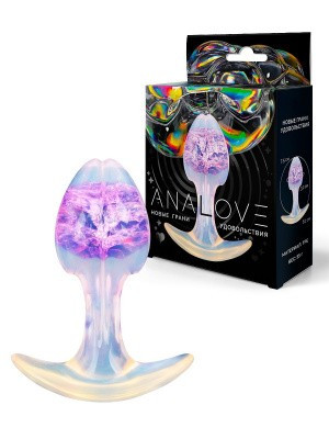 Анальная пробка цветная/фиолетовая  Ø 32 мм