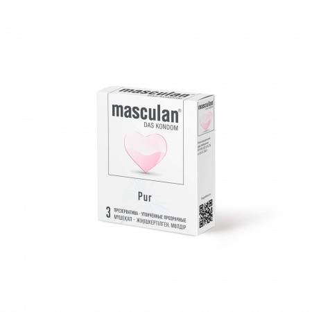 Презервативы Masculan Pur, 3 шт Ультра тонкие с обильной смазкой