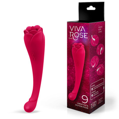 Вибромассажер VIVA ROSE с движением язычка