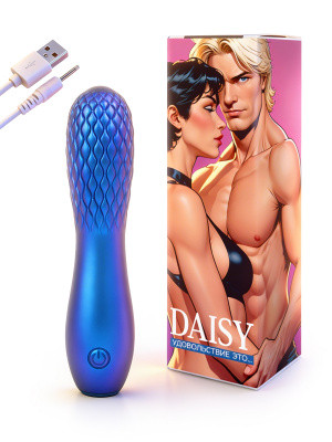 Вибратор 14 см, синий, Ø 32 мм