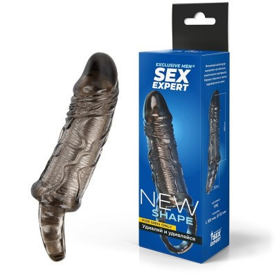 Насадка с петлей SEX EXPERT прозрачная, темная