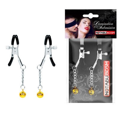 Изящные зажимы для сосков желтые шары