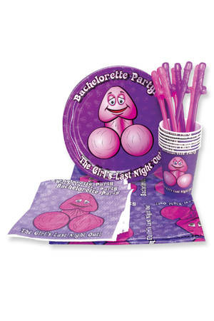 Набор посуды на "Bachelorette Party"на 8 человек