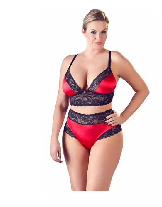 Комплект Cottelli бюстгальтеров черный/красный 2XL