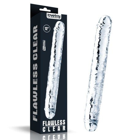 Фаллоимитатор Flawless Clear Double Dildo 12'', прозрачный 