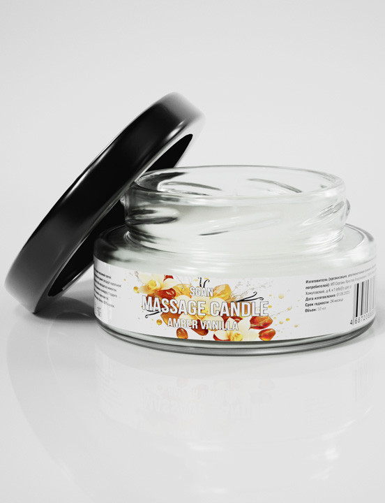 Свеча массажная SGAN "Амбра ваниль" 50 мл