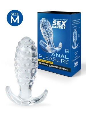 Анальная втулка SEX EXPERT прозрачная Ø25 мм