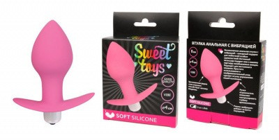 Анальная пробка SWEET с вибрацией Ø40мм
