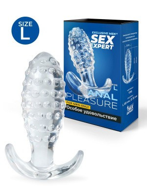 Анальная втулка SEX EXPERT прозрачная Ø35 мм