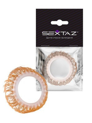 Кольцо SEXTAZ реснички с изгибом рыжее Ø25 мм