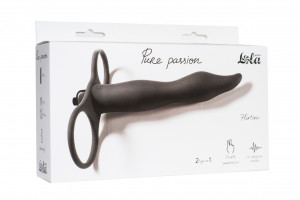 Насадка для двойного проникновения FLIRTINI с вибрацией черная