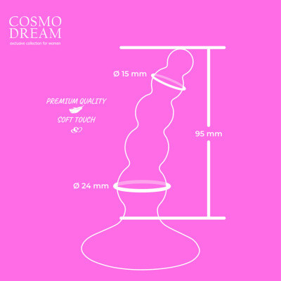 Анальная пробка-елочка COSMO  розовая