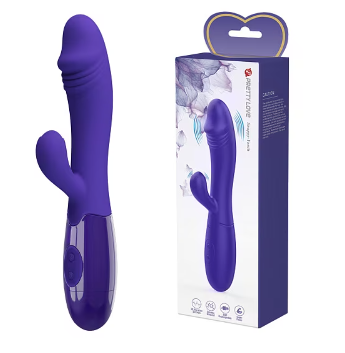 Вибромассажёр "Snappy" фиолетовый USB