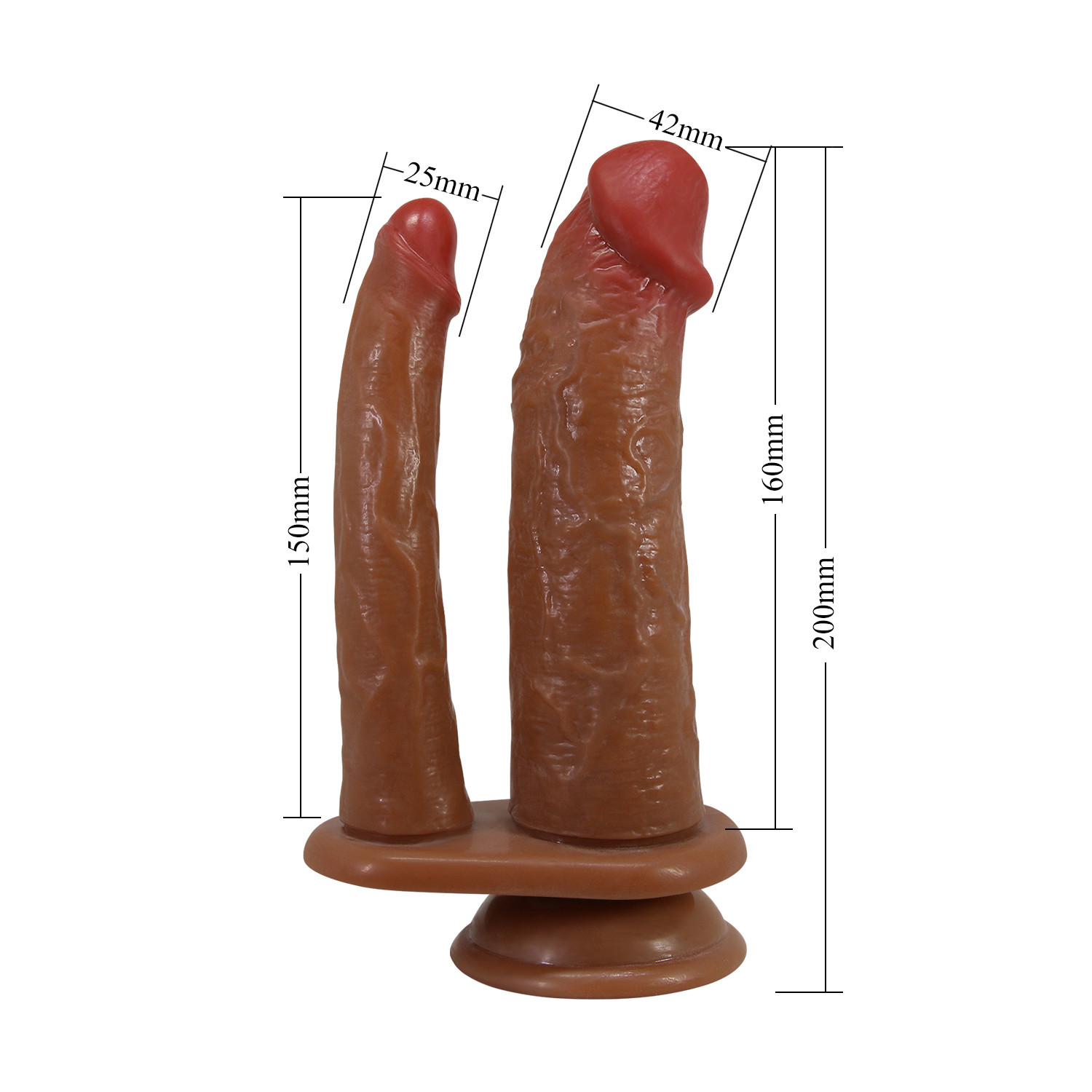 Вибратор двойной Dildo Hulbert 9,8