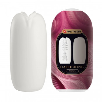 Мастурбатор CATHERINE OLGA, белый 7.4 см