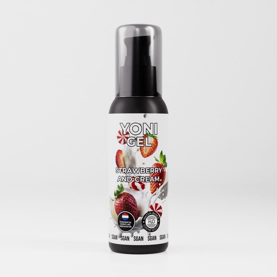 Лубрикант для орального секса SGAN YONI вкус клубники со сливками, 100 мл