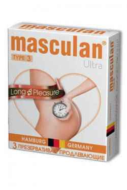 Презервативы Masculan Ultra 3 Long Pleasure, 3 шт, Продлевающий