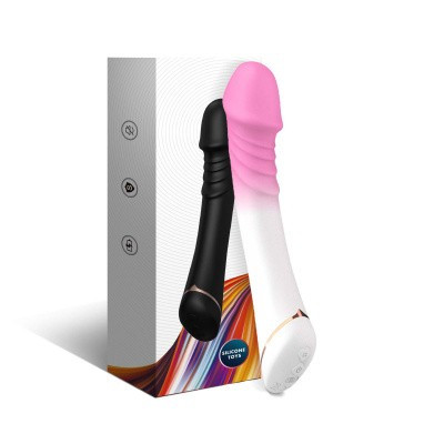 Вибратор белый/розовый классический