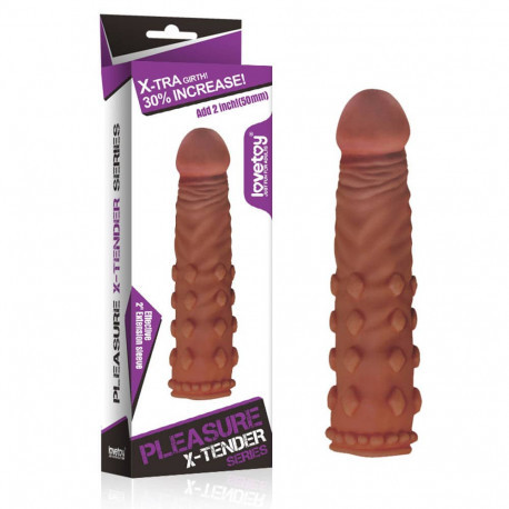Насадка реалистик Pleasure X-Tender Penis Sleeve Brown 5